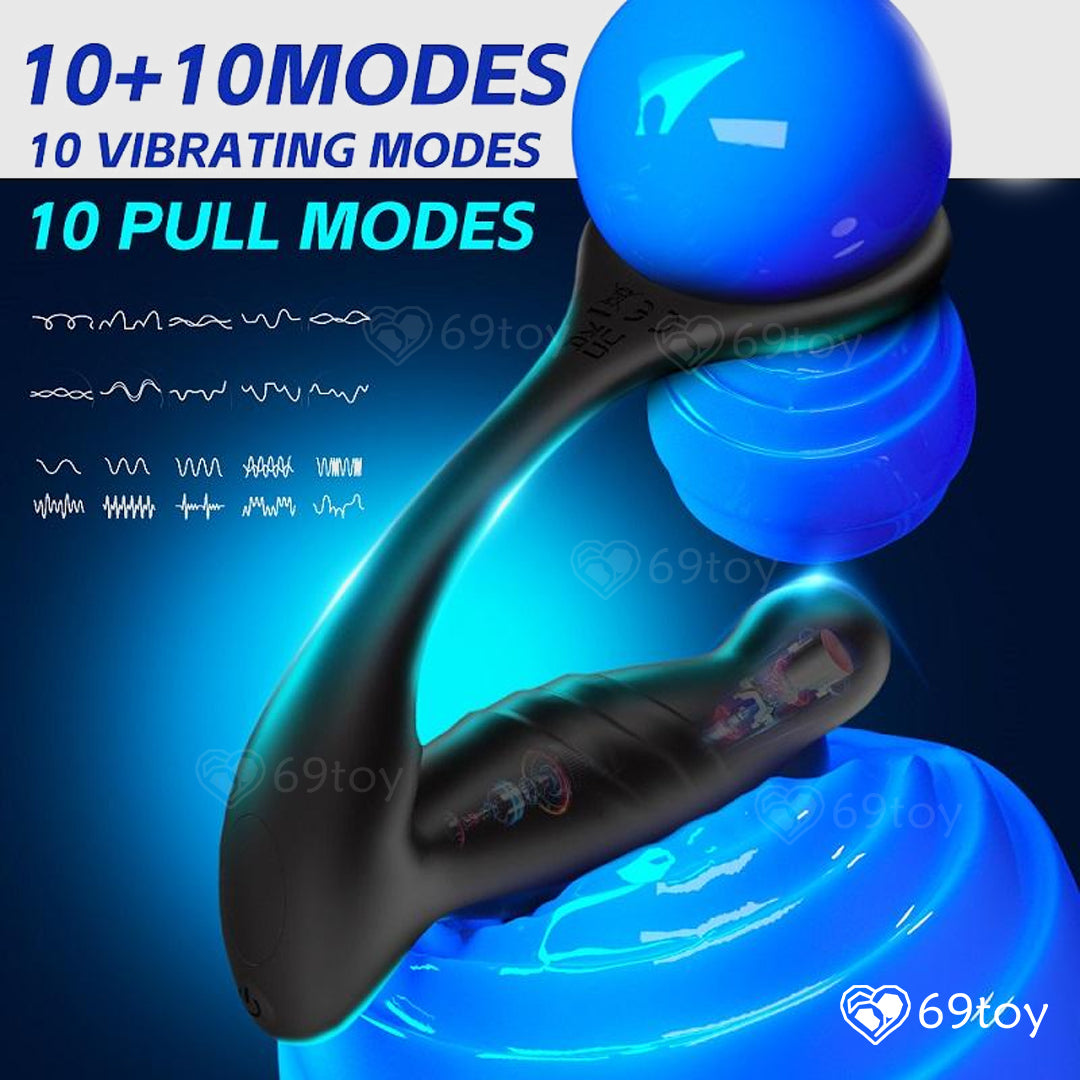 Rebel Pull Vibrating Prostate Massager With Cock Ring