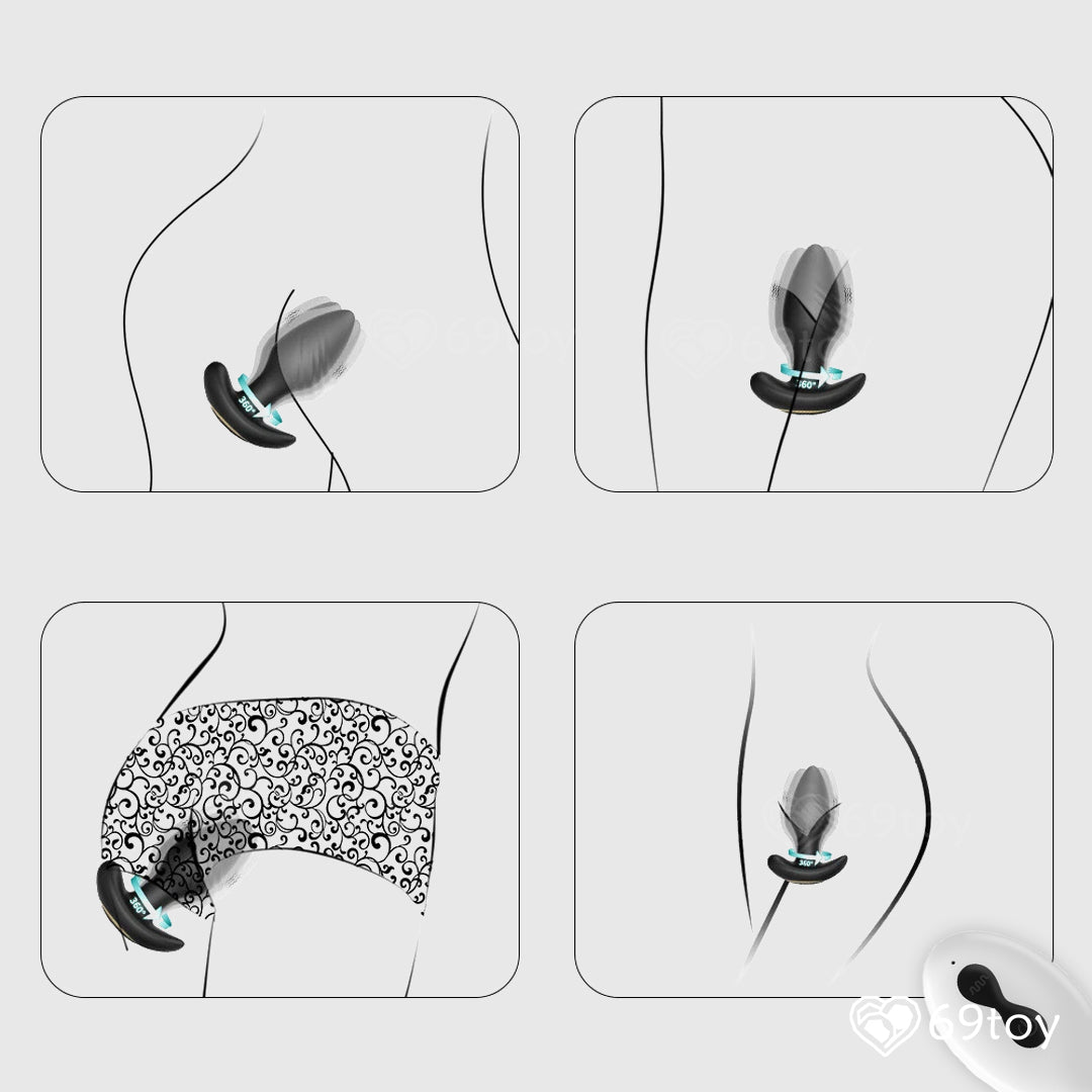 360° Rotating Anal Plug Vibrator