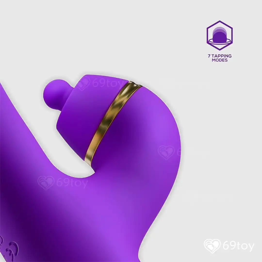 Joan 3X Rabbit Tapping G-spot Vibrator with Anal Beads