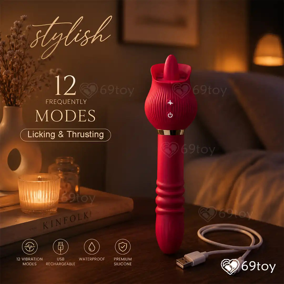 Sweet Lick Rose Dual Pleasure Vibrator