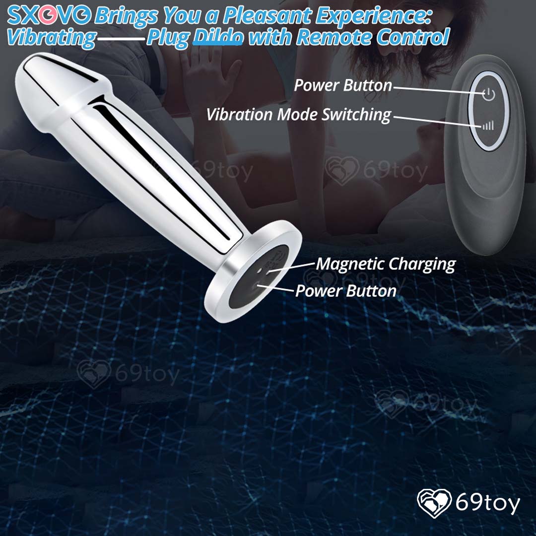 Vibrating Anal Plug Dildo Remote Control