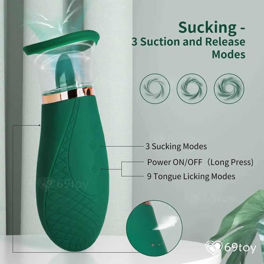Honey Tongue Licking Suction Vibrator