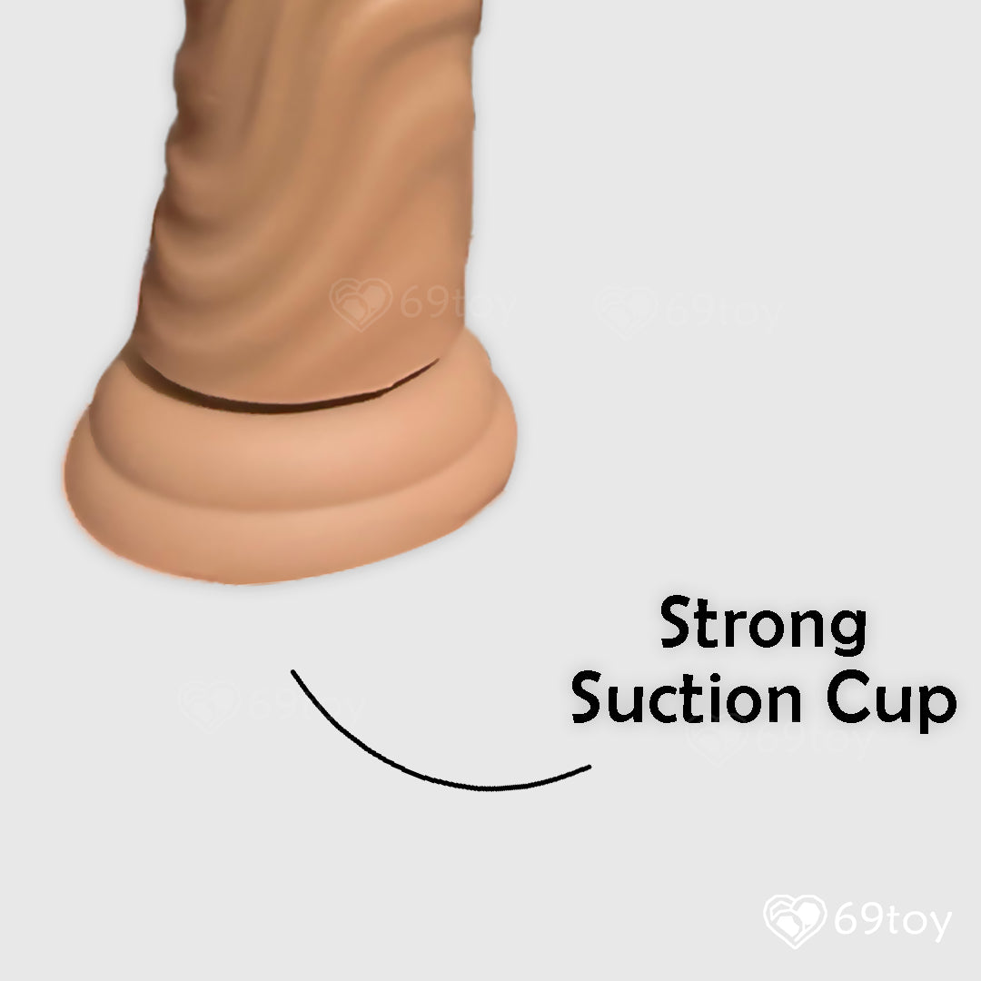 8" Velvet Brown Silicone Dildo (Beginner)