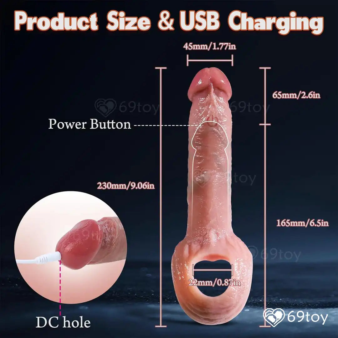 Intimex Vibrating Penis Sleeve with Remote Control (Premium Edition)