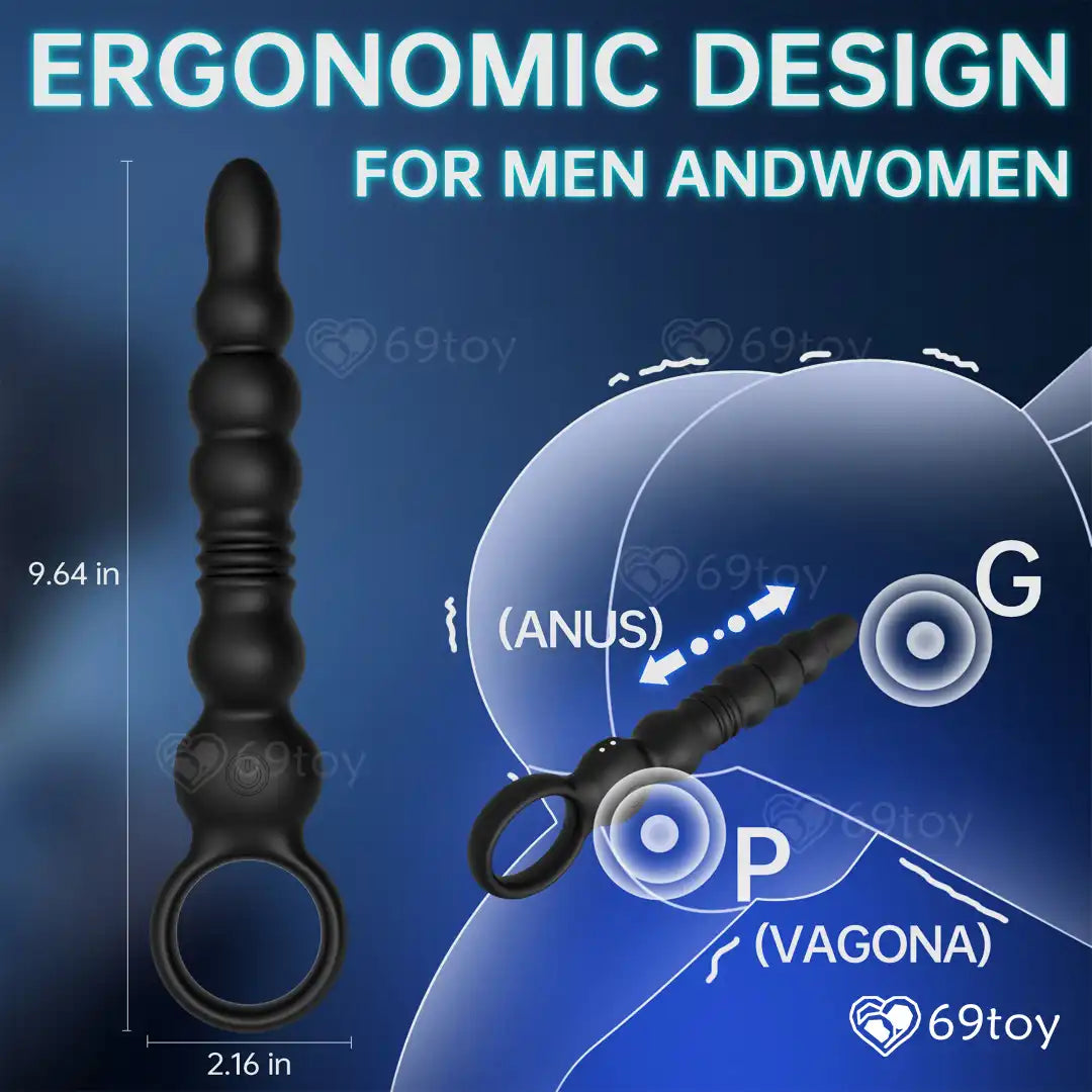 Lovix Thrusting Vibrating Unisex Beads Massager