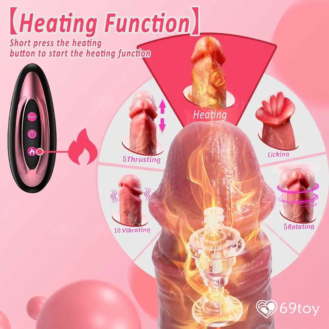 9" Storm Ultra Real Feel Thrusting Vibrating Dildo