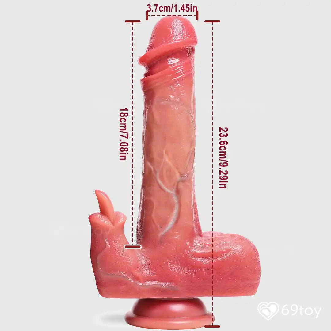 9" Storm Ultra Real Feel Thrusting Vibrating Dildo