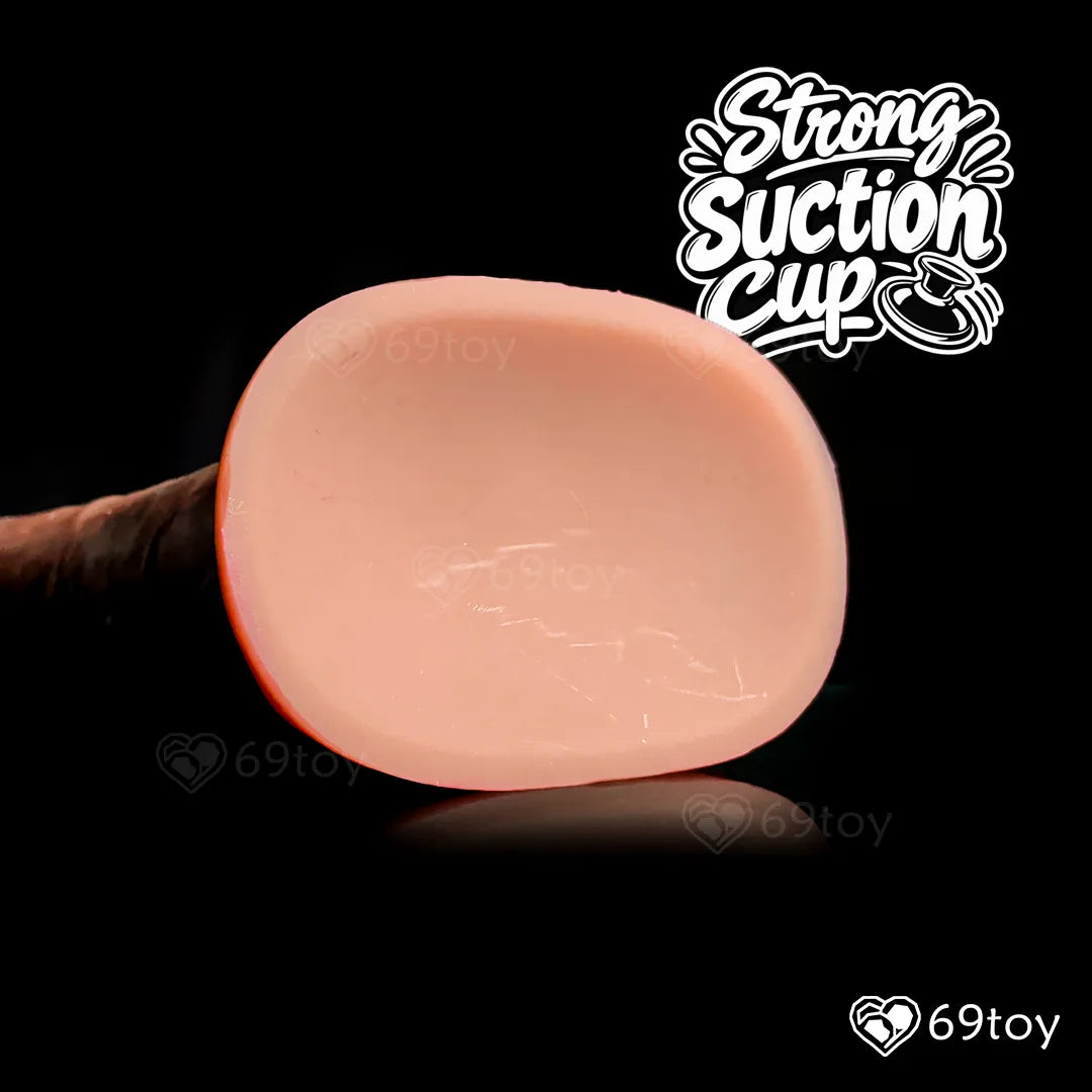 True Glide 9 Inch Sliding Foreskin Dildo with Balls