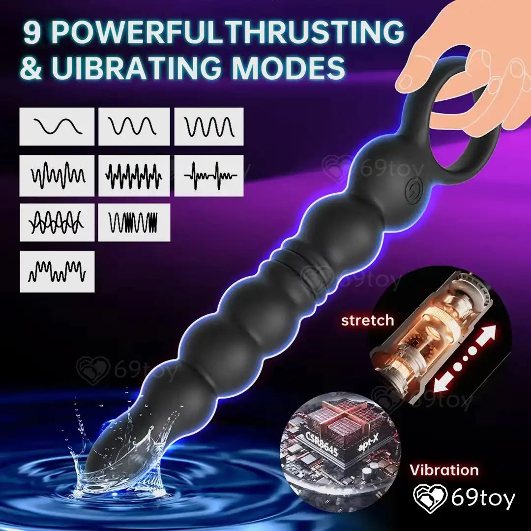 Lovix Thrusting Vibrating Unisex Beads Massager