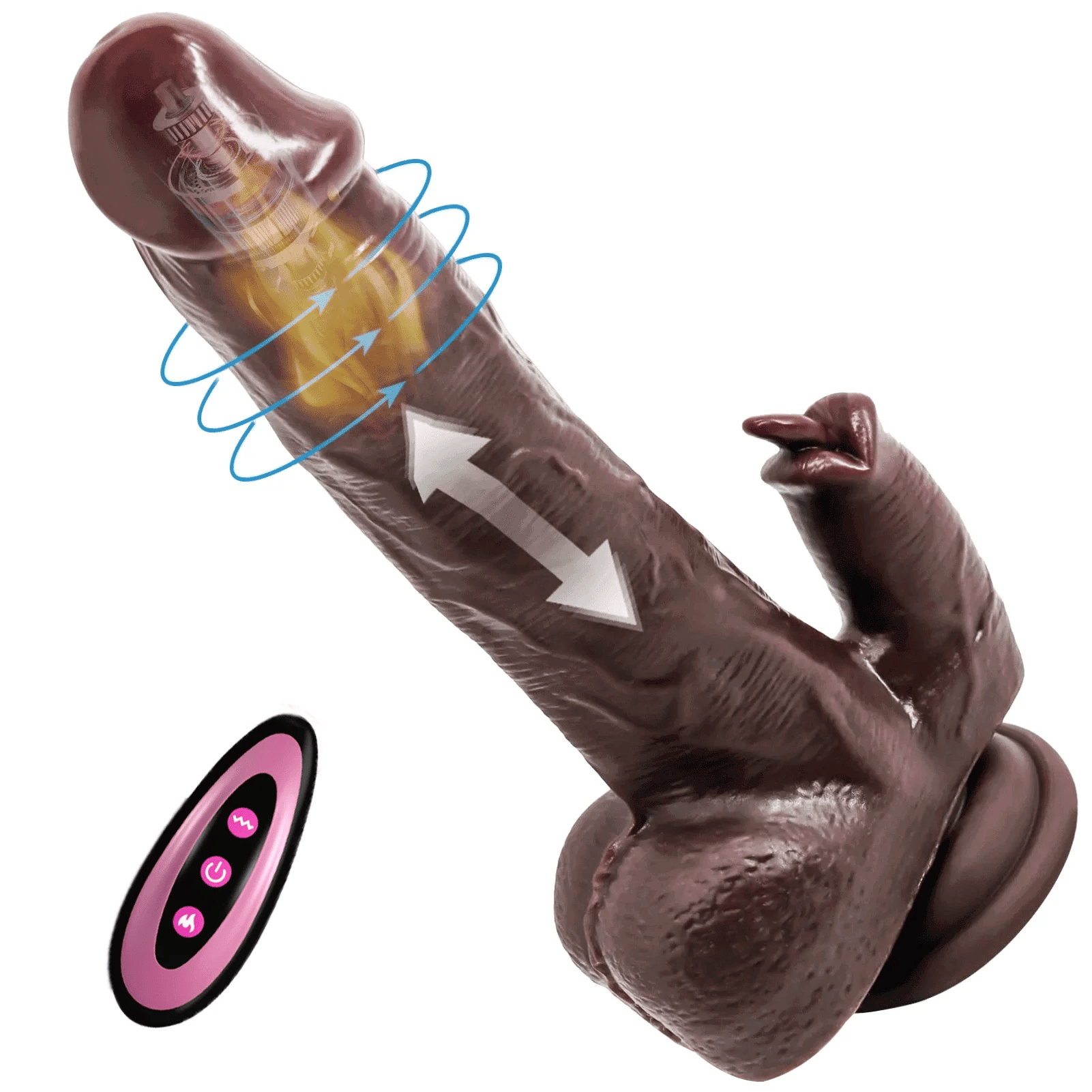 9" Velvix Thrusting Vibrating Realistic Dildo