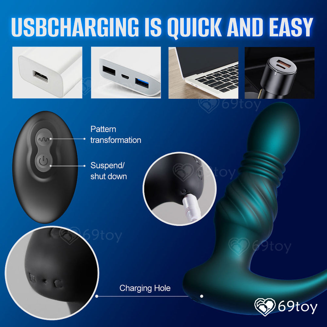 Rebel Pull Vibrating Prostate Massager With Cock Ring