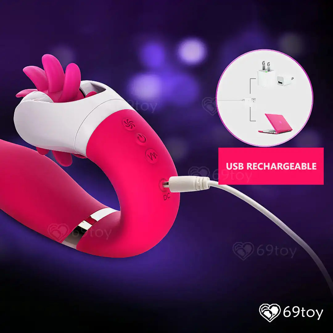 Aura Rolling Tongue Heated G-Spot Vibrator