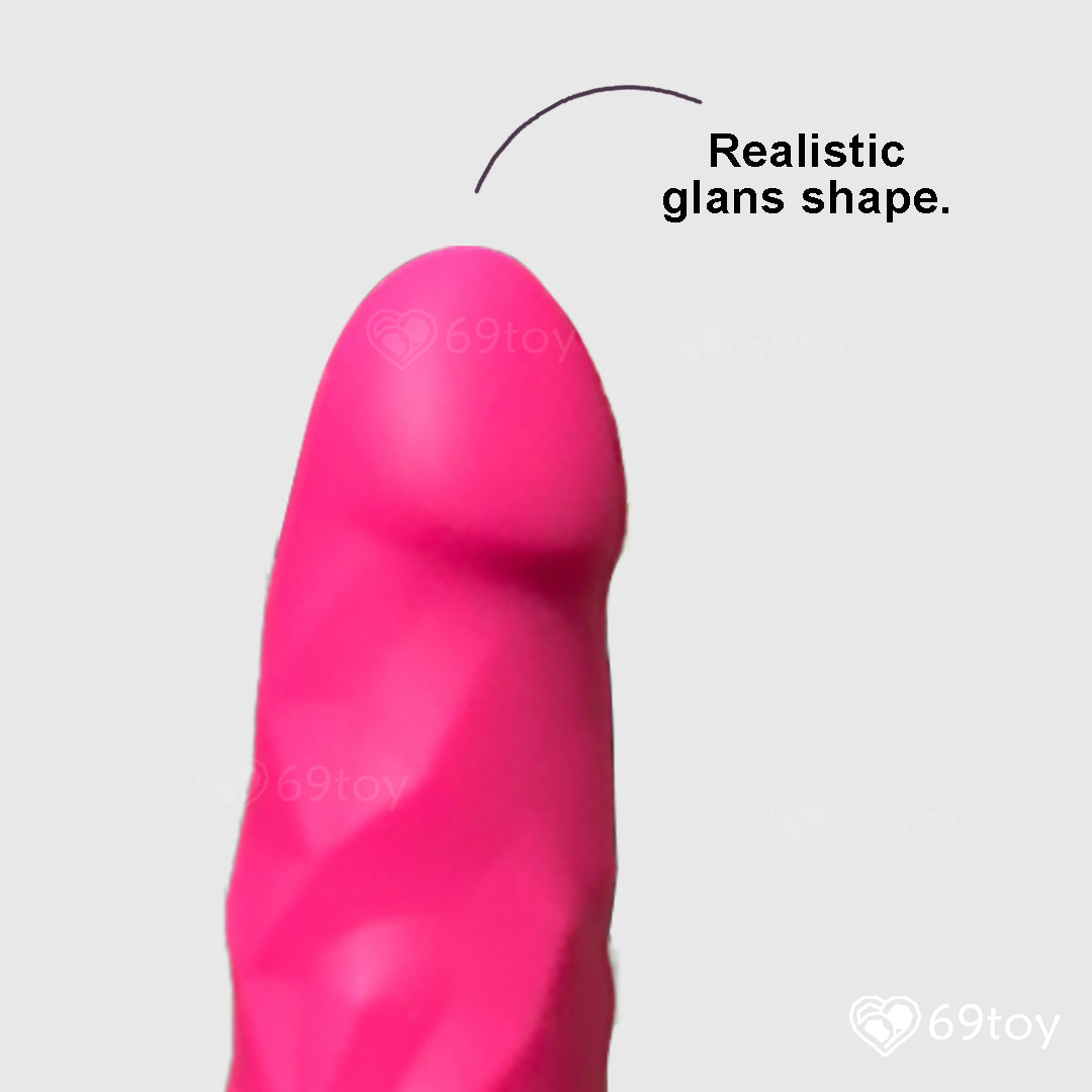 8" Velvet Pink Silicone Dildo